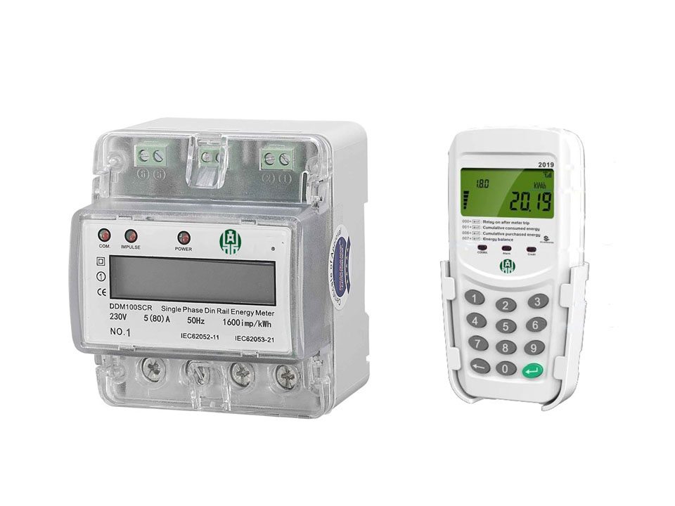 ZDE18-D Din Rail Single Phase Smart Prepaid Electricity Meter with Split Keypad CIU
