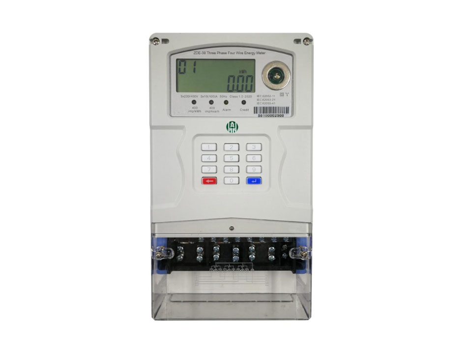 ZDE38-A STS DLMS Three Phase Keypad Prepaid KWH Meter